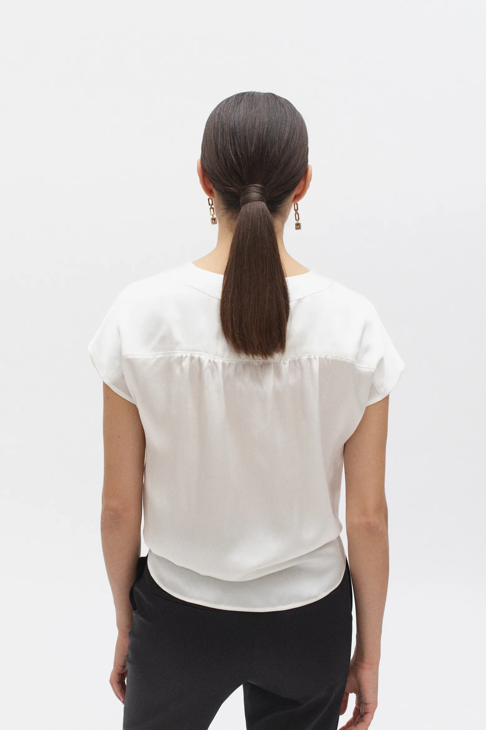 Blouse 100% Soie Tatiana Ivoire Femme*CAROLL Shop