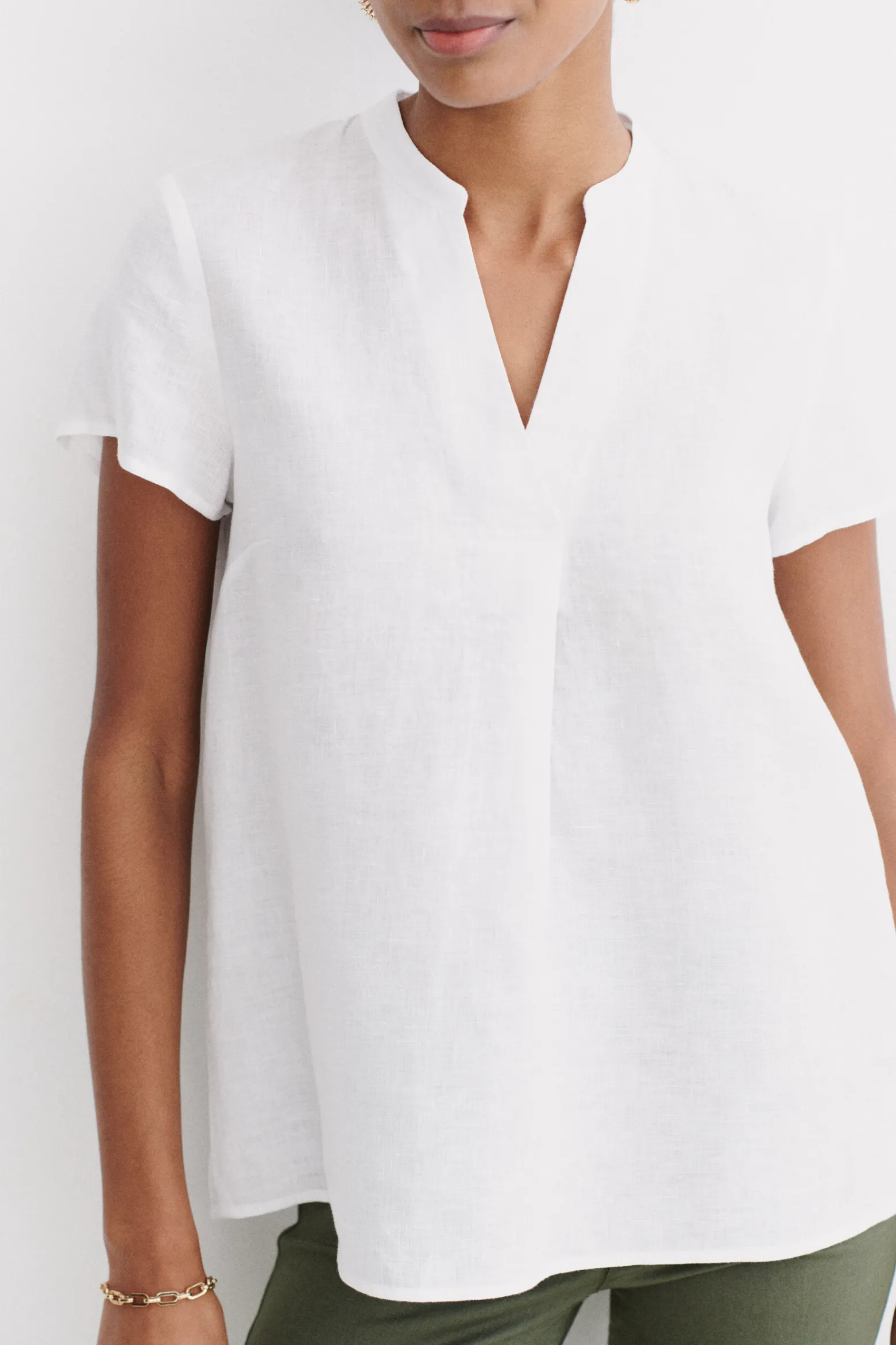 Blouse Kat 100% Lin Blanc Femme*CAROLL Flash Sale