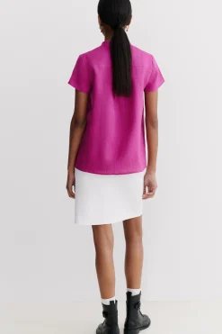 Blouse Kat 100% Lin Violet Femme*CAROLL Best