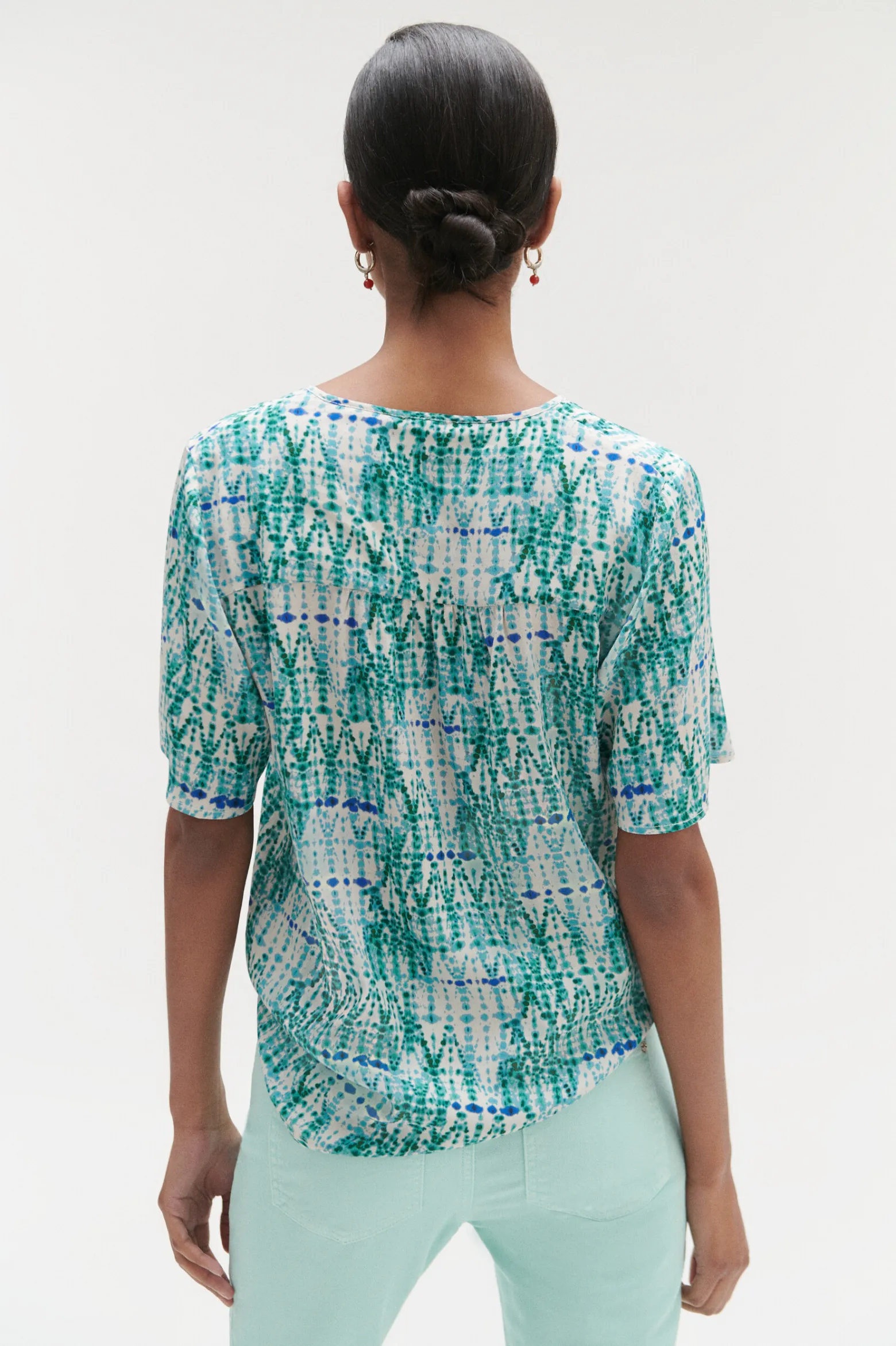 Blouse Tie And Dye Vert Emeraude Femme*CAROLL Online