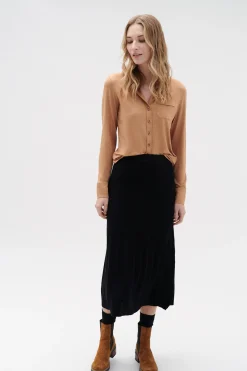 Chemise Albi En Jersey Camel Femme*CAROLL Store