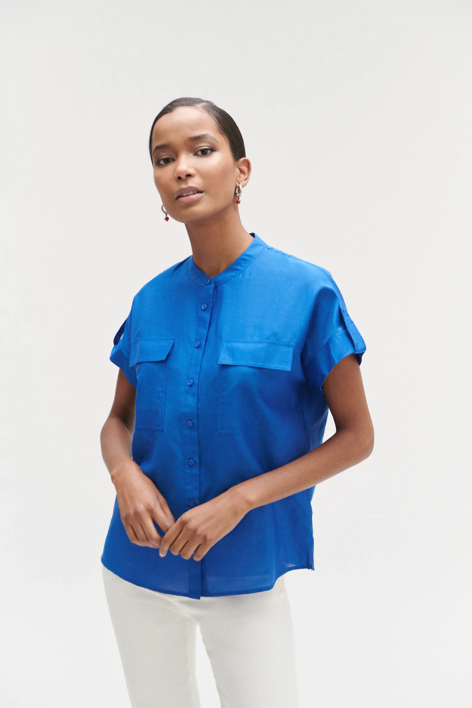 Chemise Allan Bleu Electrique Femme*CAROLL Shop