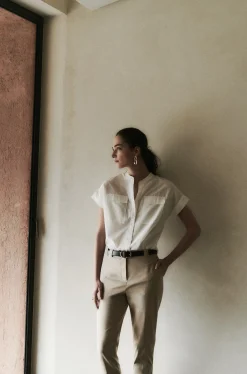 Chemise Allan Ivoire Femme*CAROLL Flash Sale