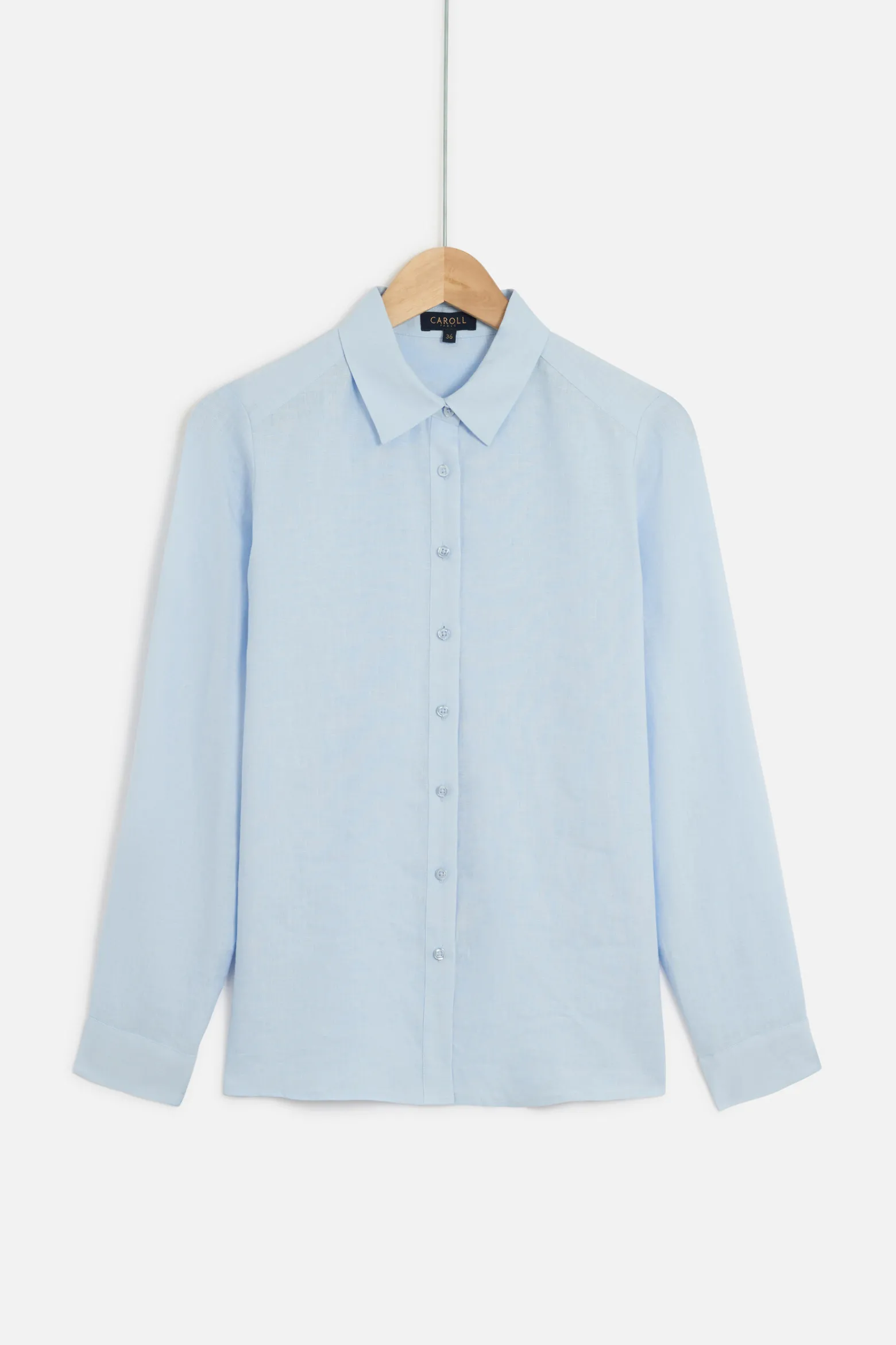Chemise Brenda 100% Lin Bleu Ciel Femme*CAROLL Flash Sale