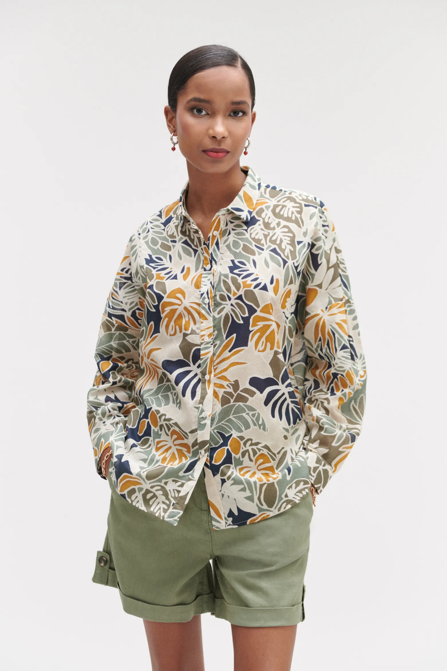 Chemise Claude Imprime Tropical Femme*CAROLL Outlet