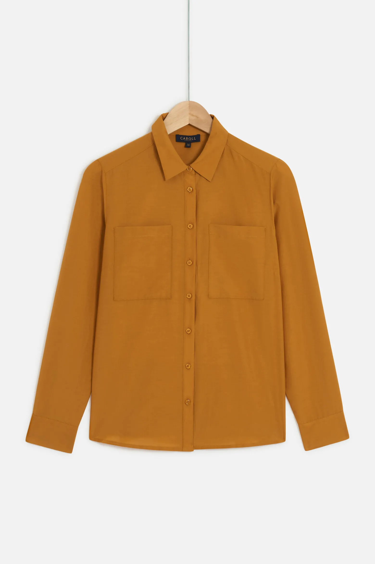 Chemise Eden Jaune Moutarde Femme*CAROLL Fashion