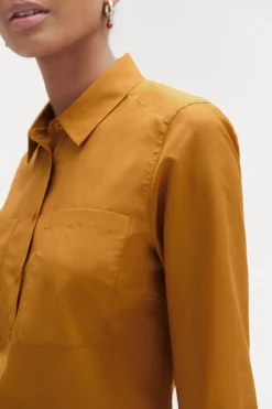 Chemise Eden Jaune Moutarde Femme*CAROLL Fashion