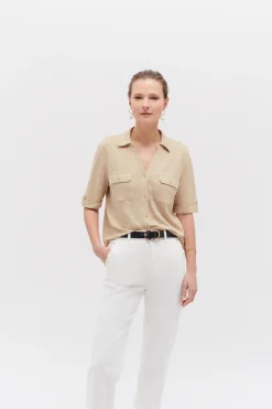 Chemise Estela 100% Lin Femme*CAROLL Clearance