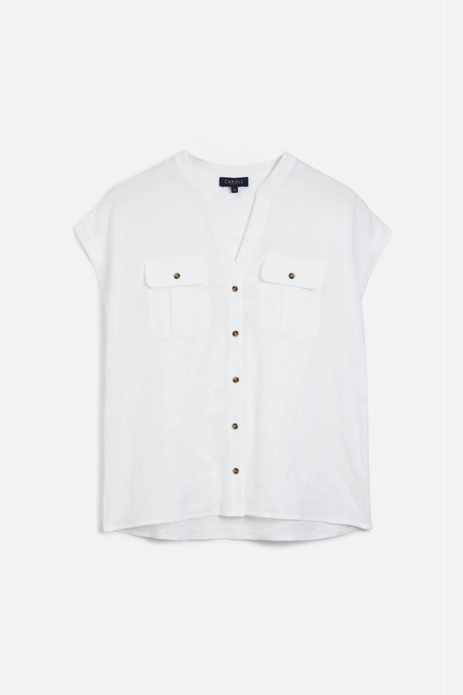 Chemise Gina 100% Lin Blanc Femme*CAROLL Shop
