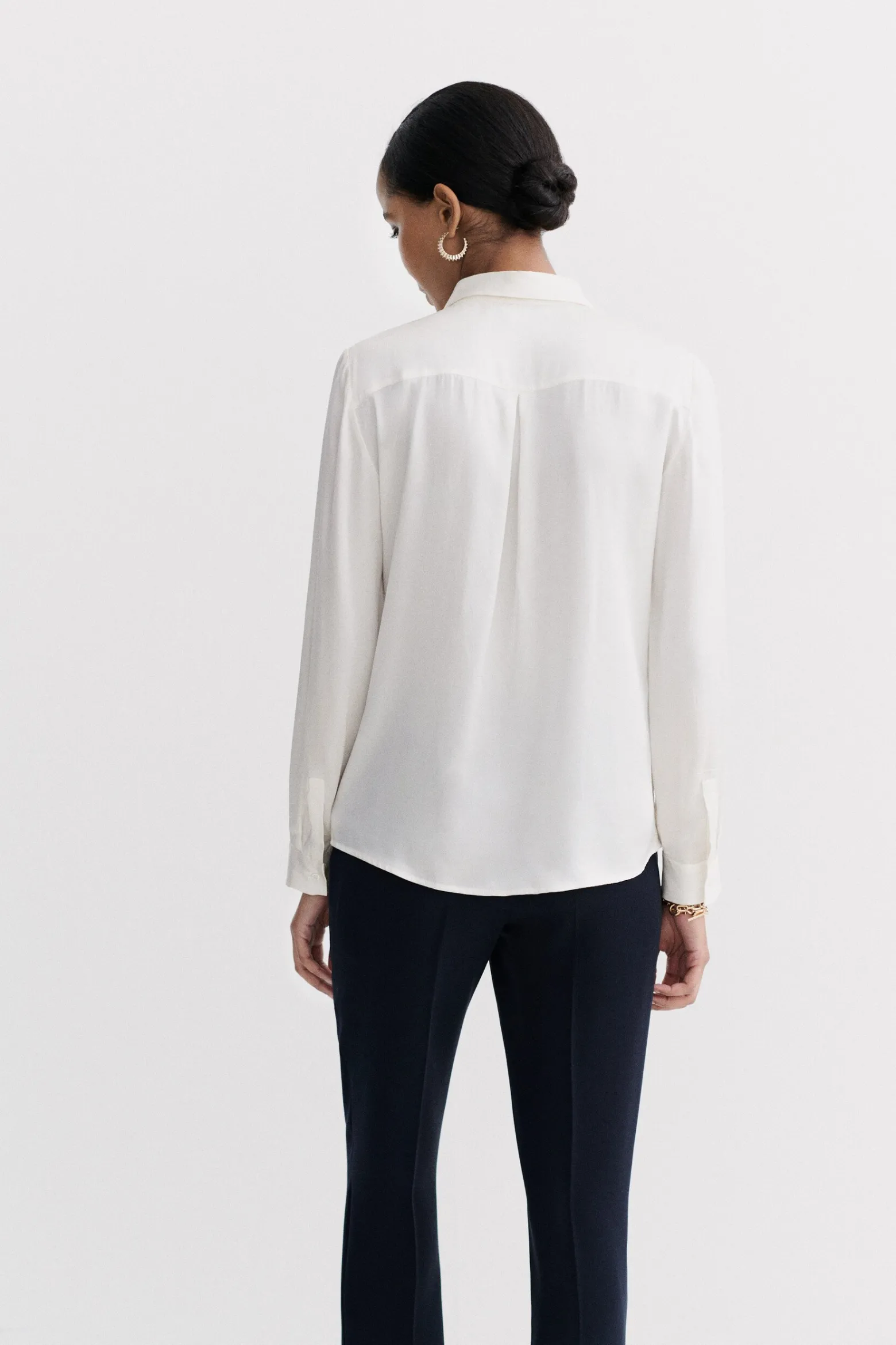 Chemise Jeanne B En Soie Ivoire Femme*CAROLL Shop