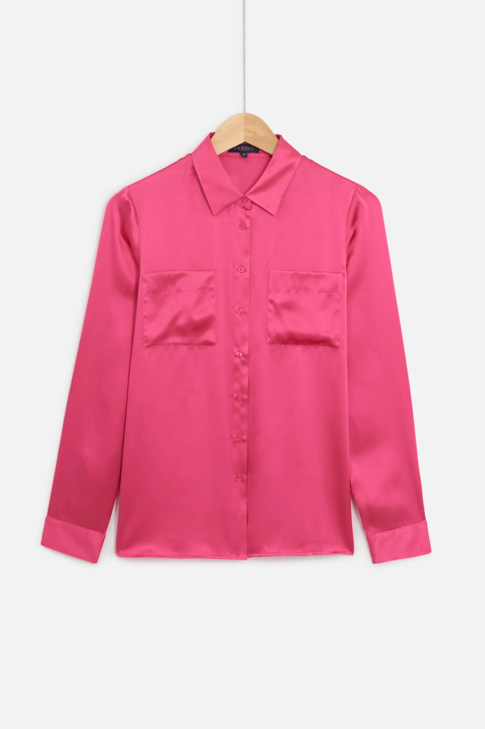 Chemise Jeanne B En Soie Rose Fushia Femme*CAROLL Cheap