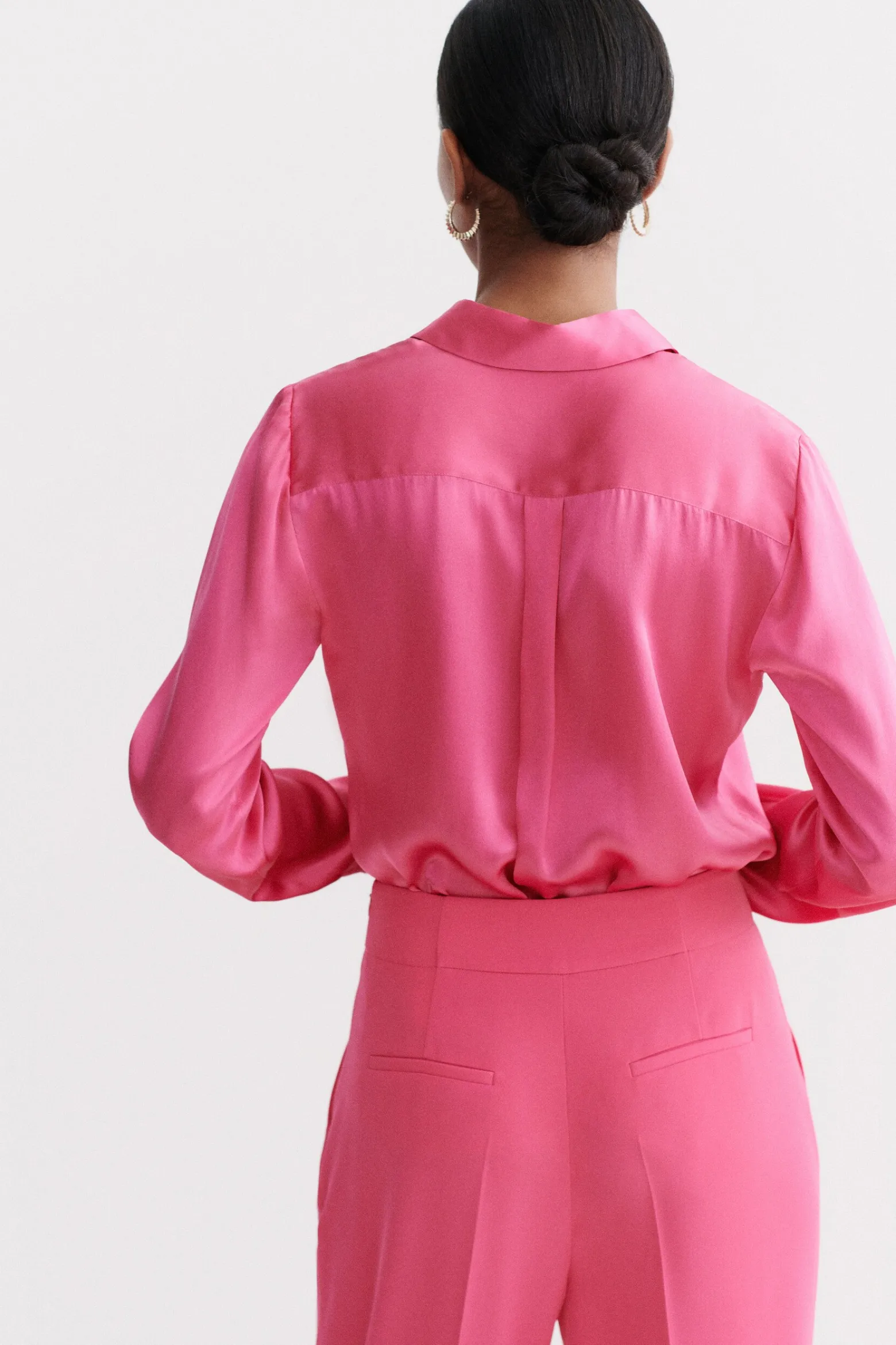 Chemise Jeanne B En Soie Rose Fushia Femme*CAROLL Cheap