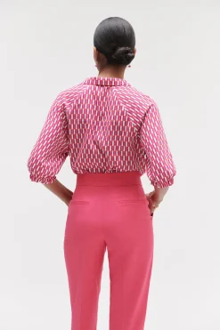 Chemise Zebra A Motif Graphique Rose Fushia Femme*CAROLL Shop
