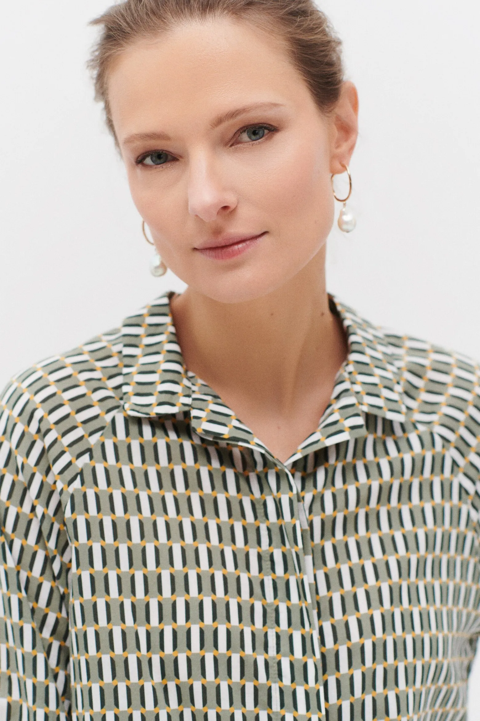 Chemise Zebra A Motif Graphique Vert Kaki Femme*CAROLL Discount