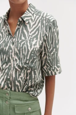 Chemise Zuma Zebree Vert Kaki Femme*CAROLL New