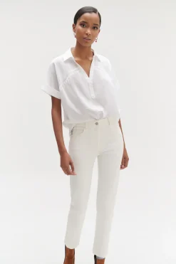Jean Bristol En Coton Et Broderie Femme*CAROLL Cheap