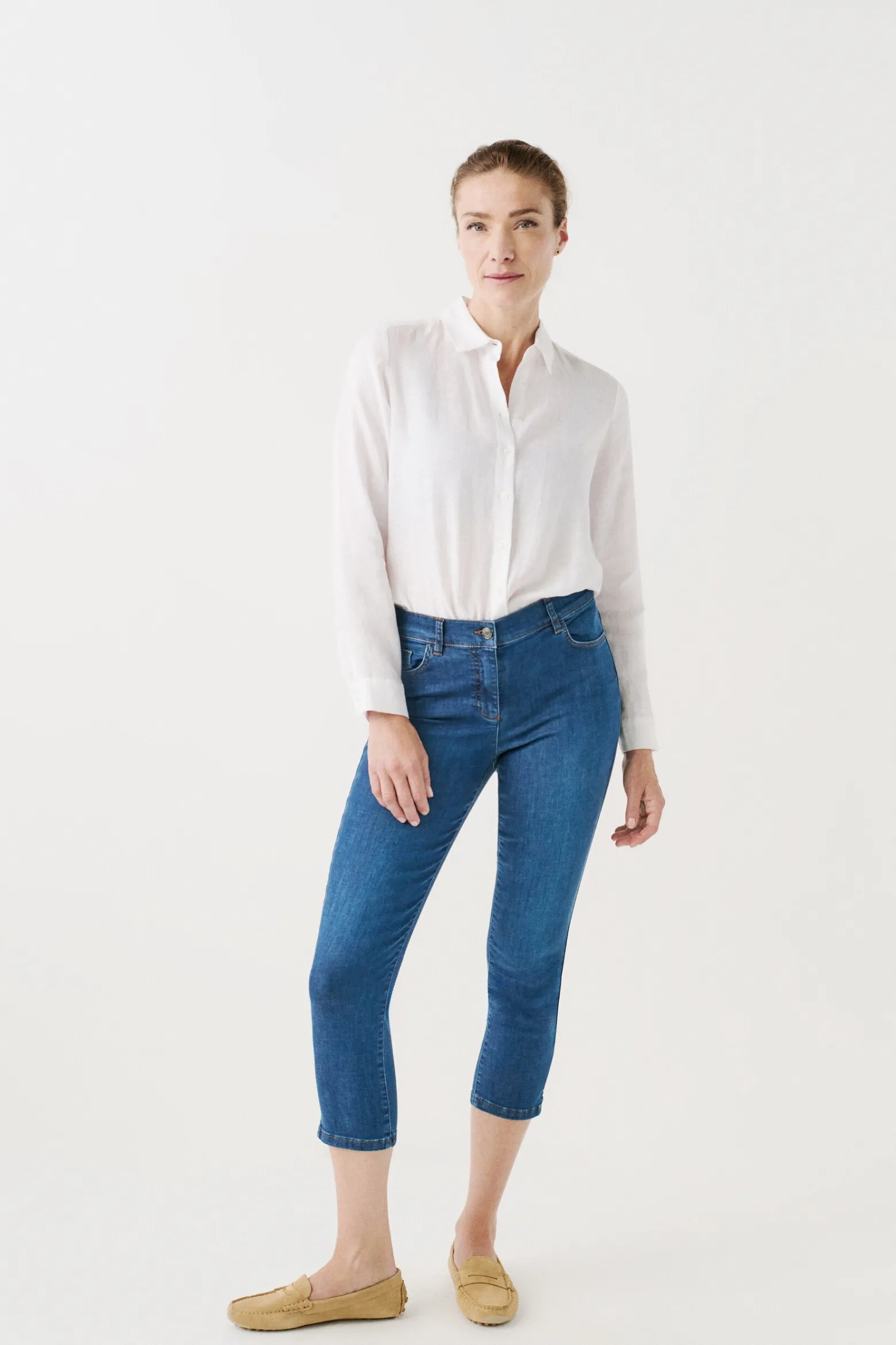 Jean Pantacourt Caleb B Denim Stone Femme*CAROLL New