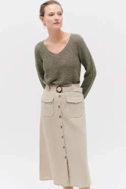 Jupe Agnes 100% Lin Femme*CAROLL Online