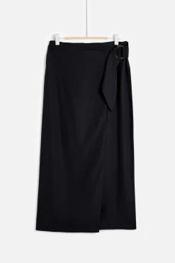 Jupe Portefeuille Elica Noir Femme*CAROLL Best Sale