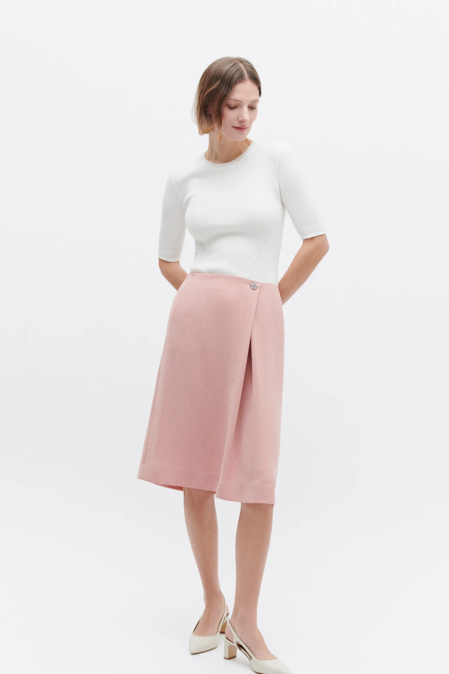 Jupe Rania Vieux Rose Femme*CAROLL Best