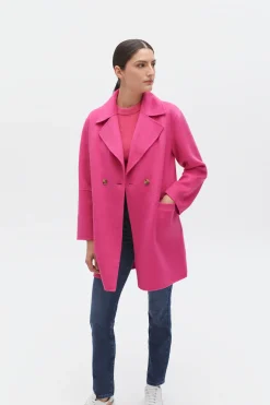 Manteau William Rose Fushia Femme*CAROLL Fashion