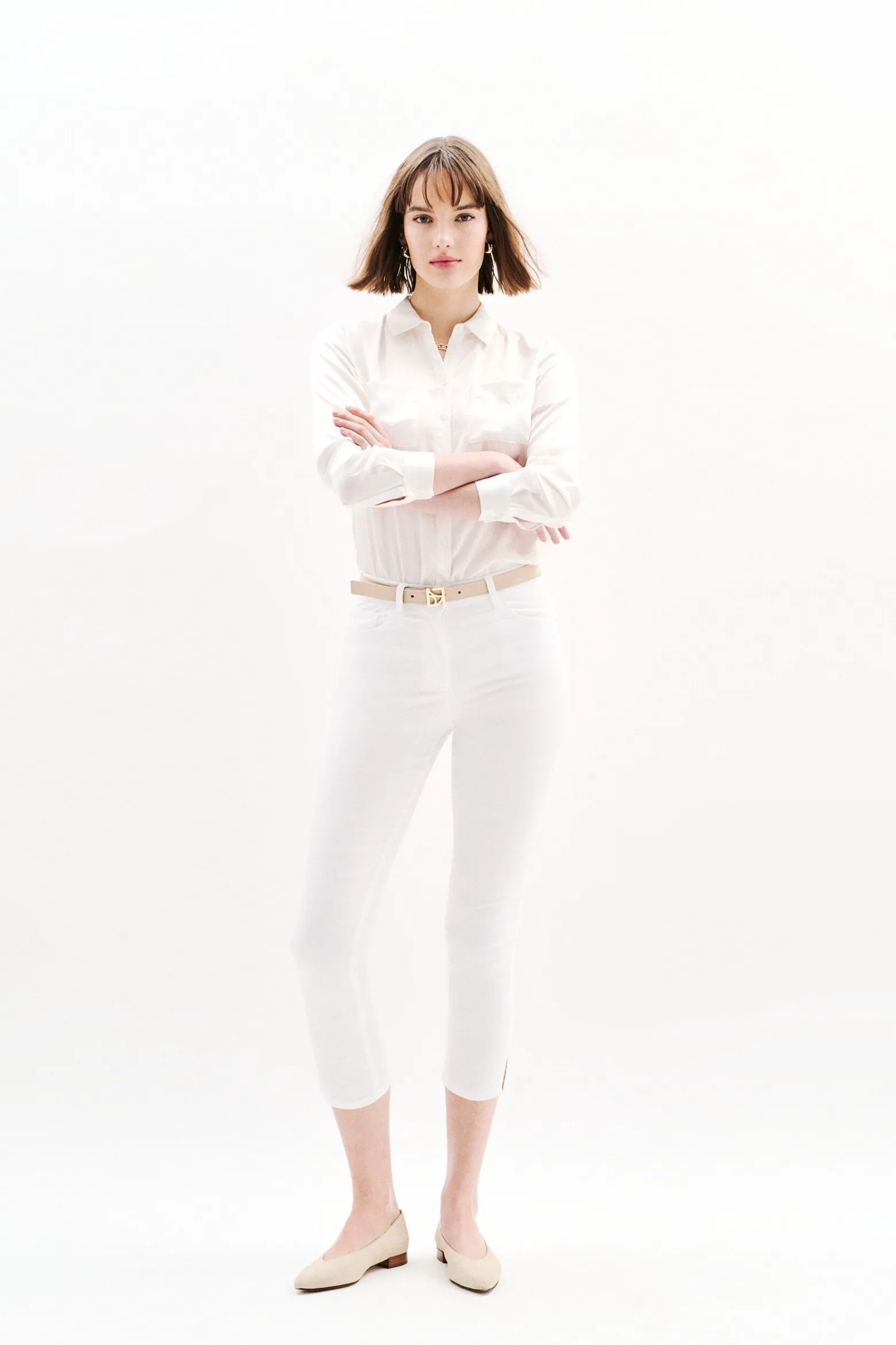 Pantacourt Mason Blanc Femme*CAROLL Sale