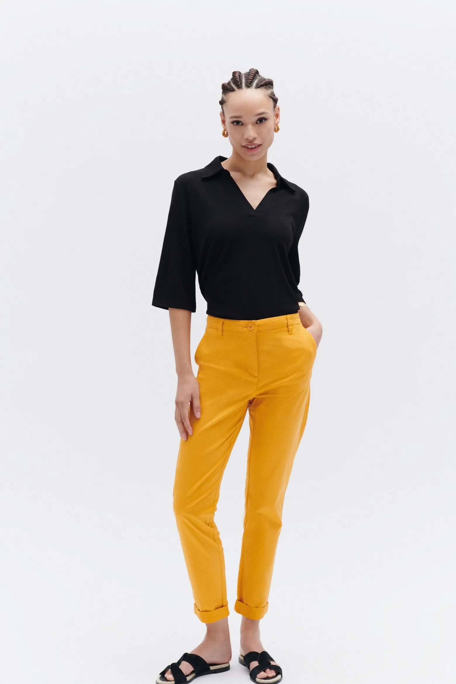 Pantalon Adelmo Jaune Moutarde Femme*CAROLL Best