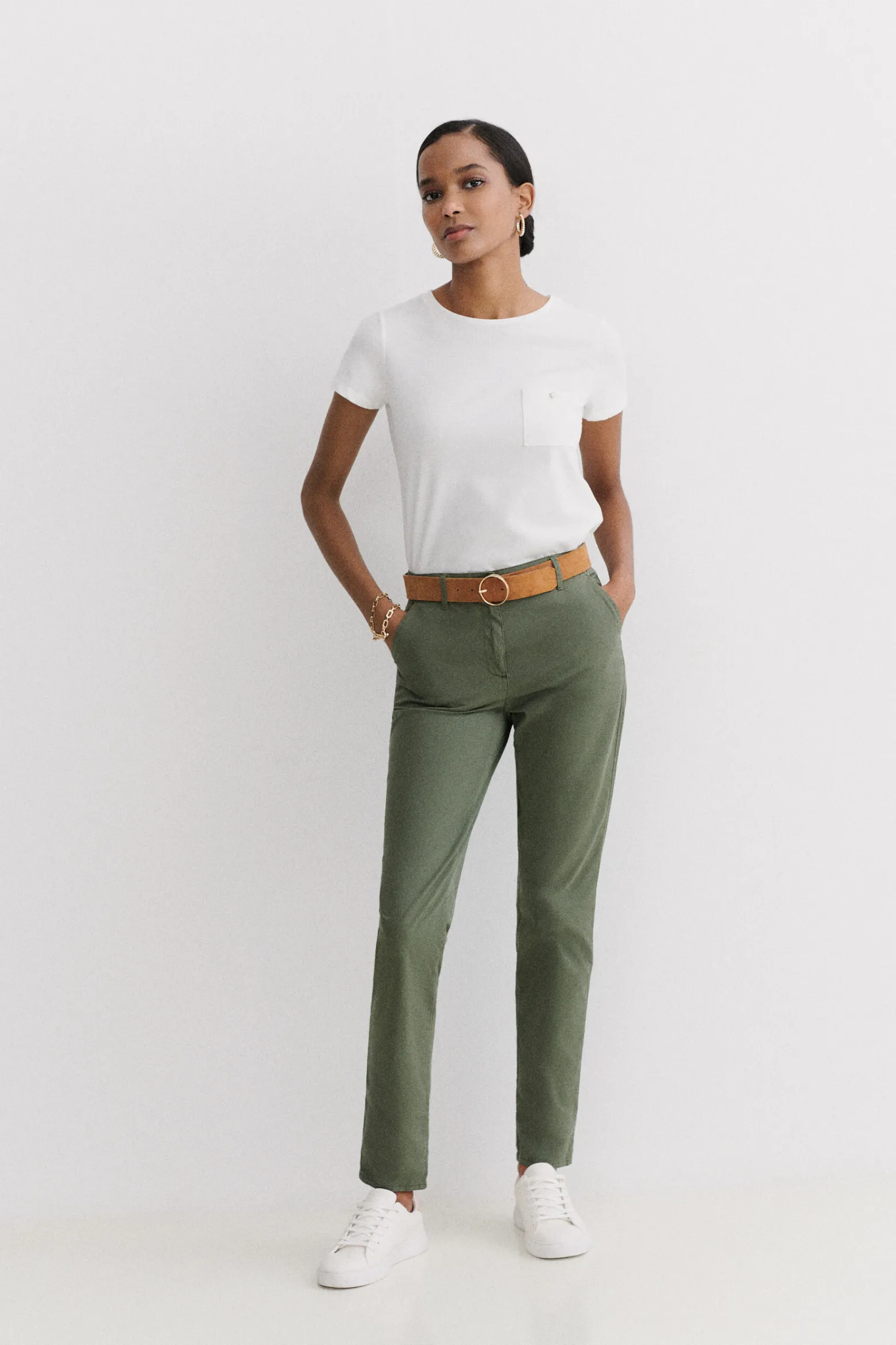 Pantalon Adelmo Vert Kaki Femme*CAROLL Clearance