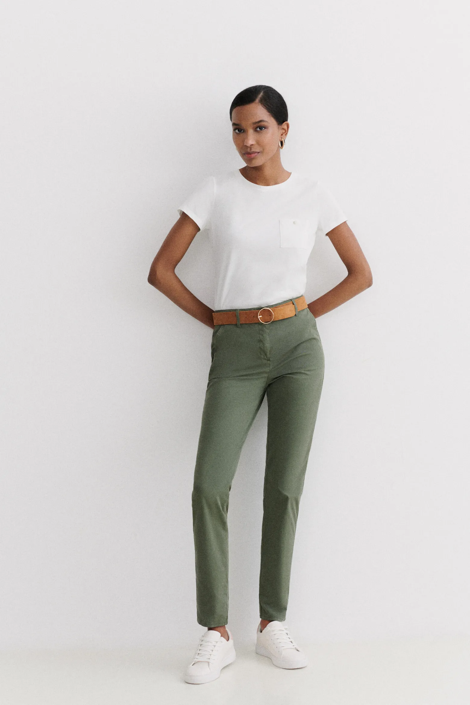 Pantalon Adelmo Vert Kaki Femme*CAROLL Clearance