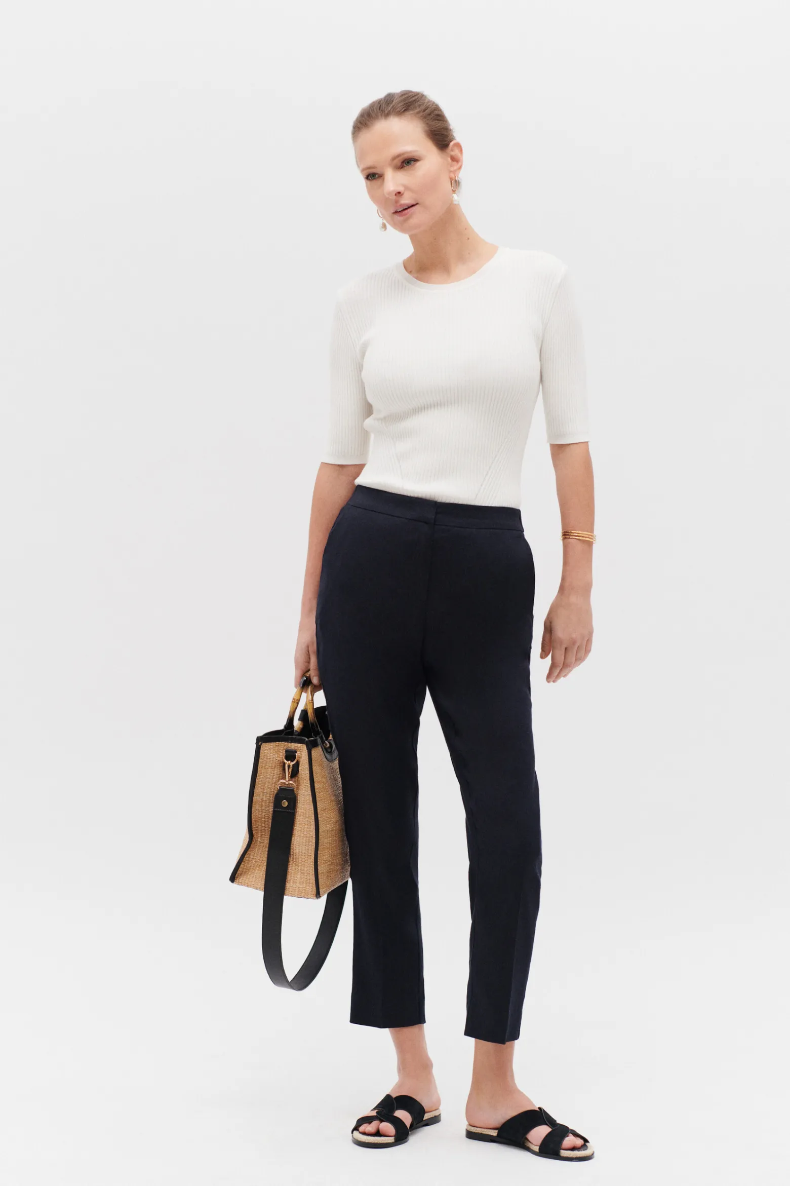 Pantalon Allan Bleu Marine Femme*CAROLL New