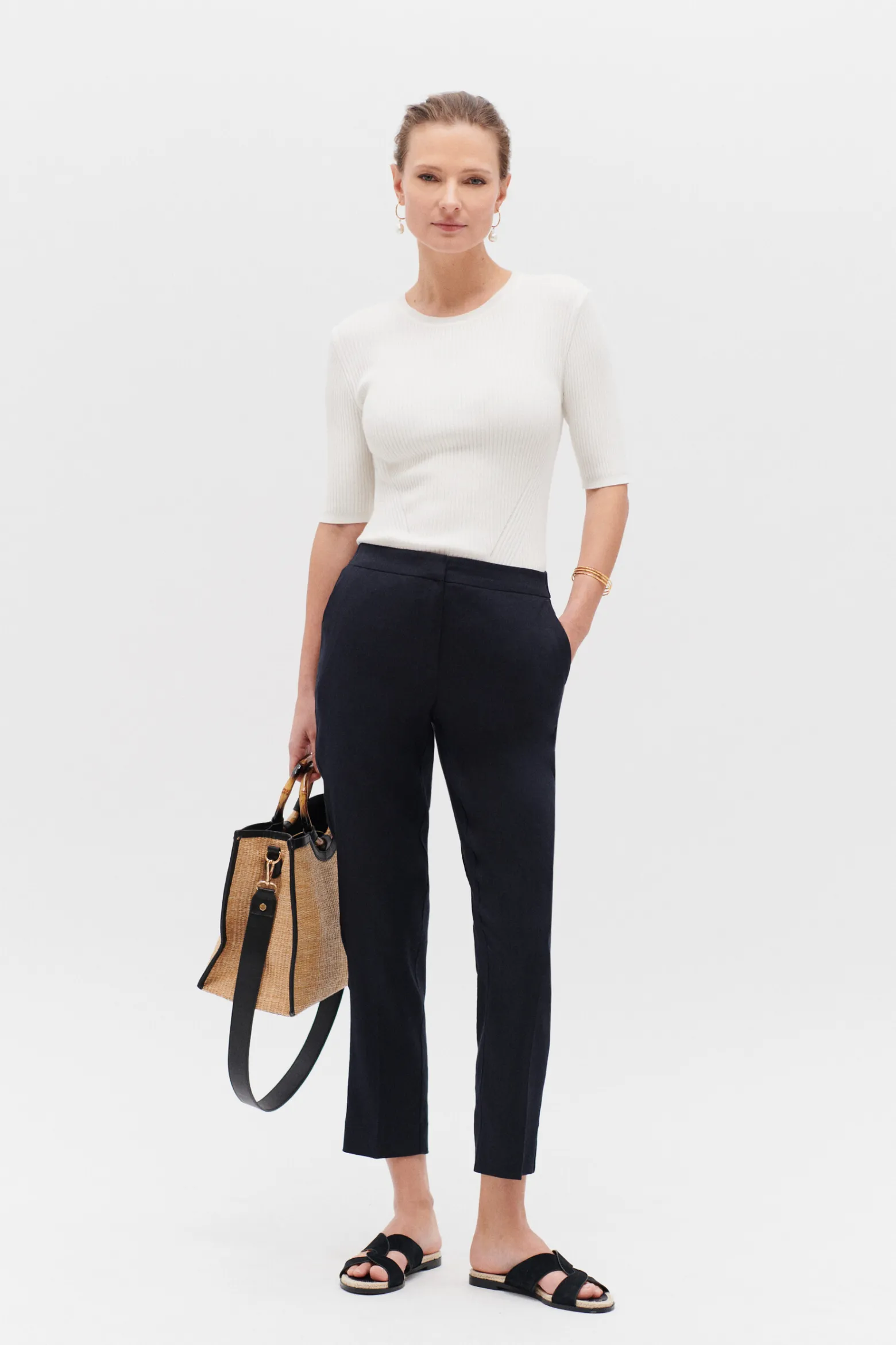 Pantalon Allan Bleu Marine Femme*CAROLL New