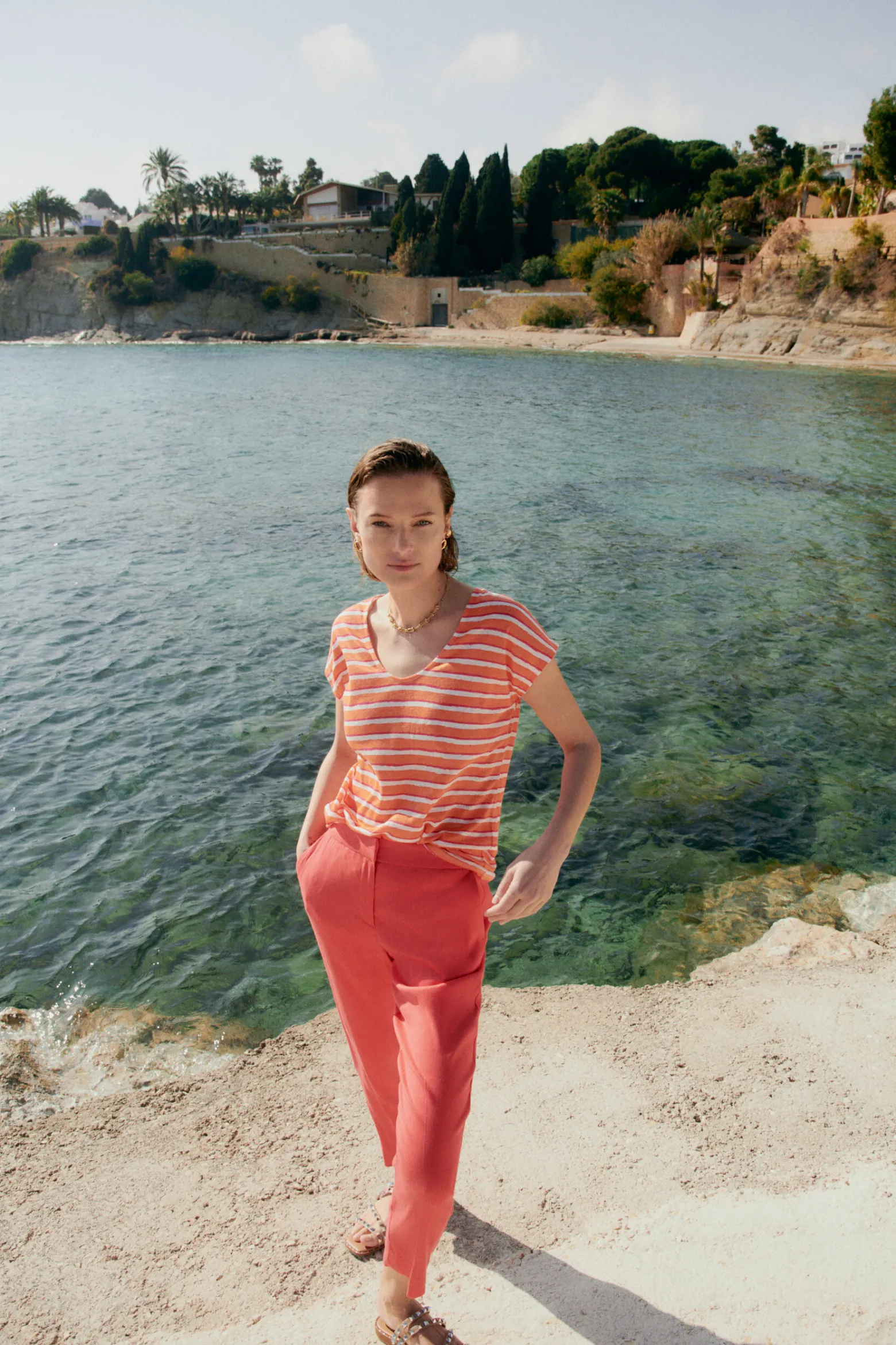 Pantalon Allan Rouge Femme*CAROLL Outlet
