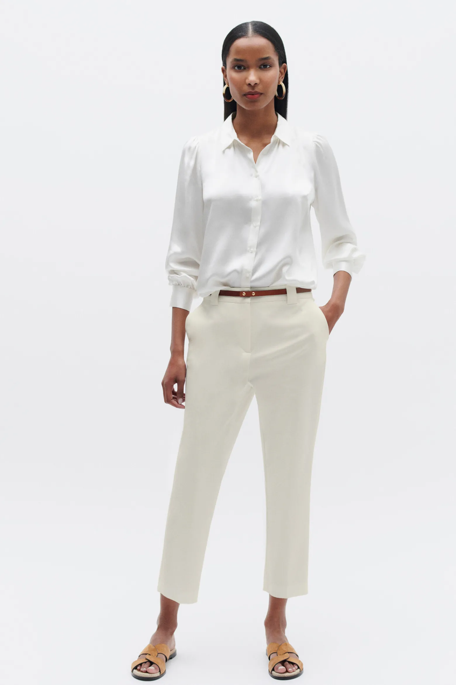 Pantalon Bobby Ivoire Femme*CAROLL Discount