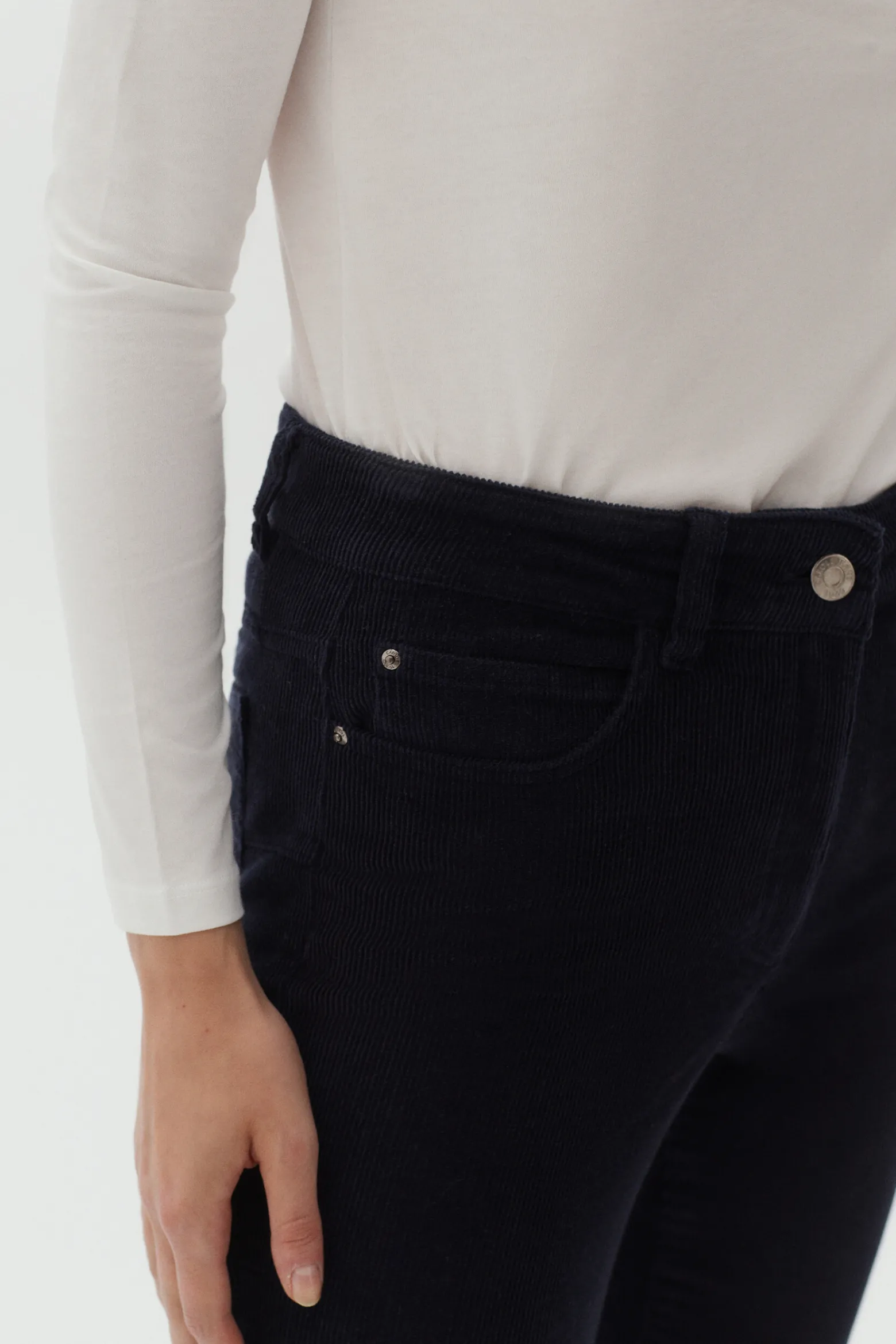 Pantalon Chicago Velours Bleu Marine Femme*CAROLL Fashion