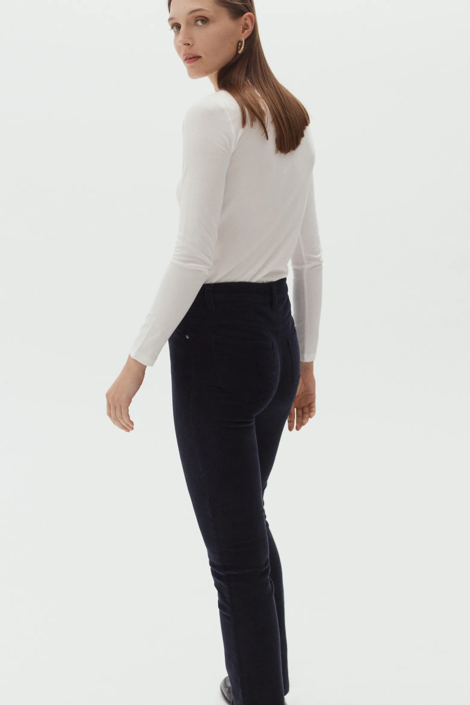 Pantalon Chicago Velours Bleu Marine Femme*CAROLL Fashion