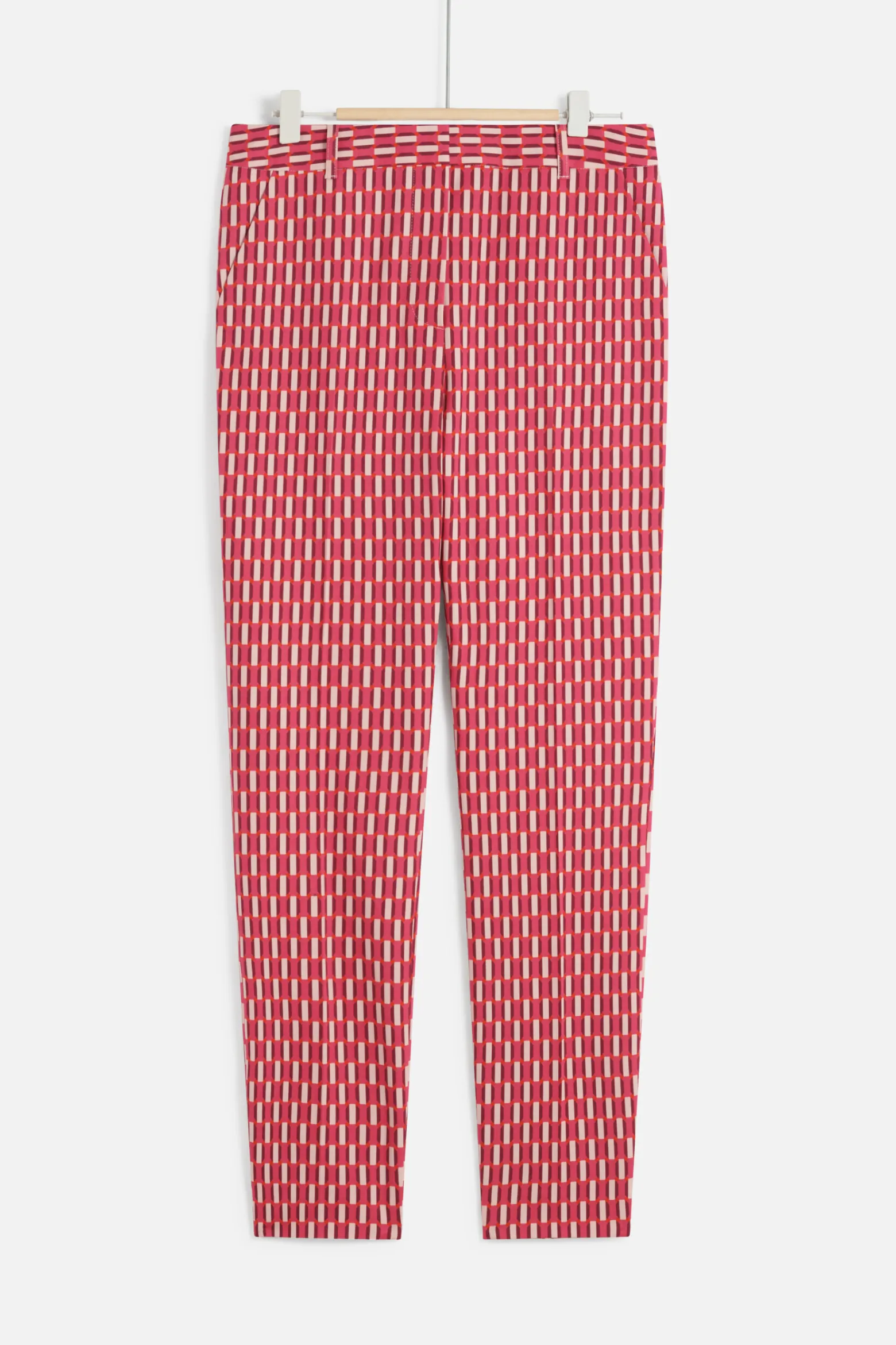 Pantalon Gabin A Motifs Graphiques Rose Fushia Femme*CAROLL Fashion