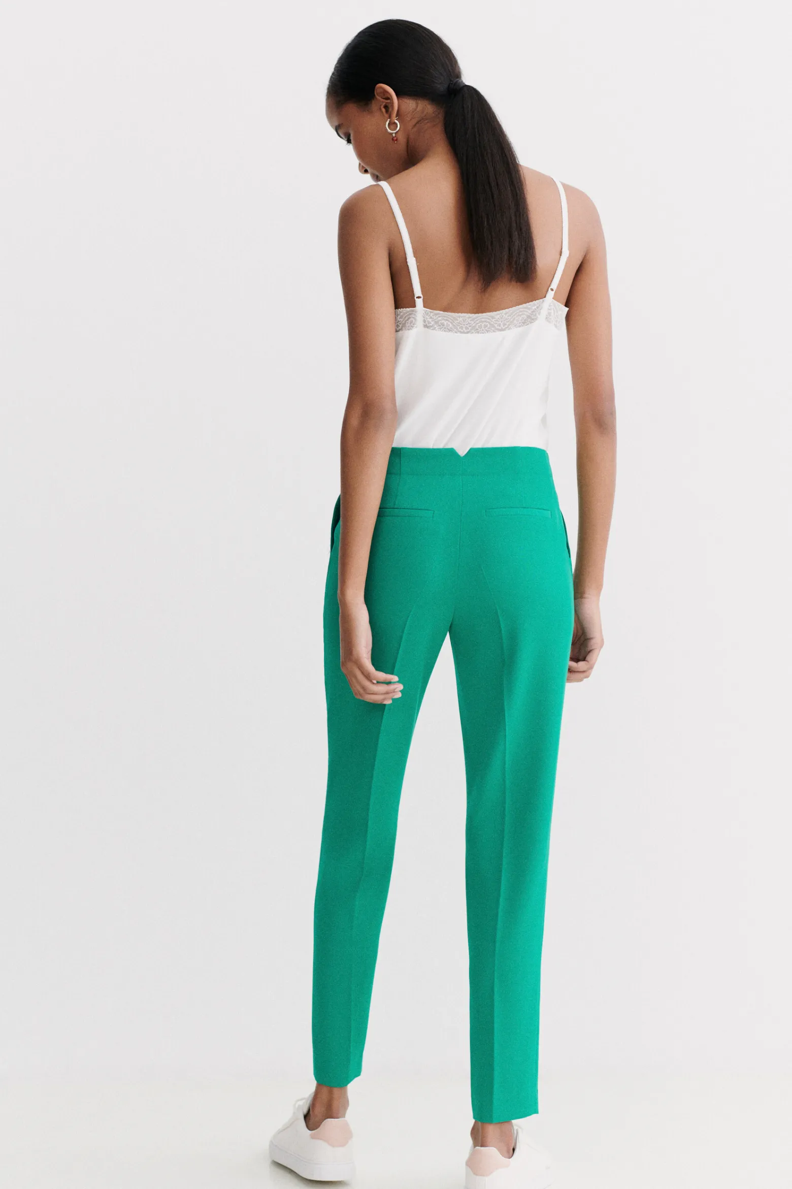Pantalon Gautier Vert Emeraude Femme*CAROLL Best Sale