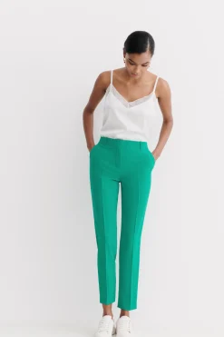Pantalon Gautier Vert Emeraude Femme*CAROLL Best Sale