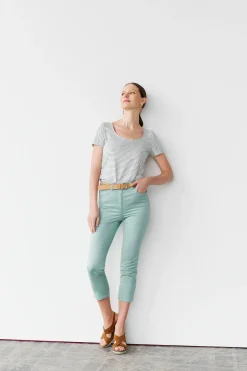 Pantalon Mason Vert Clair Femme*CAROLL Sale