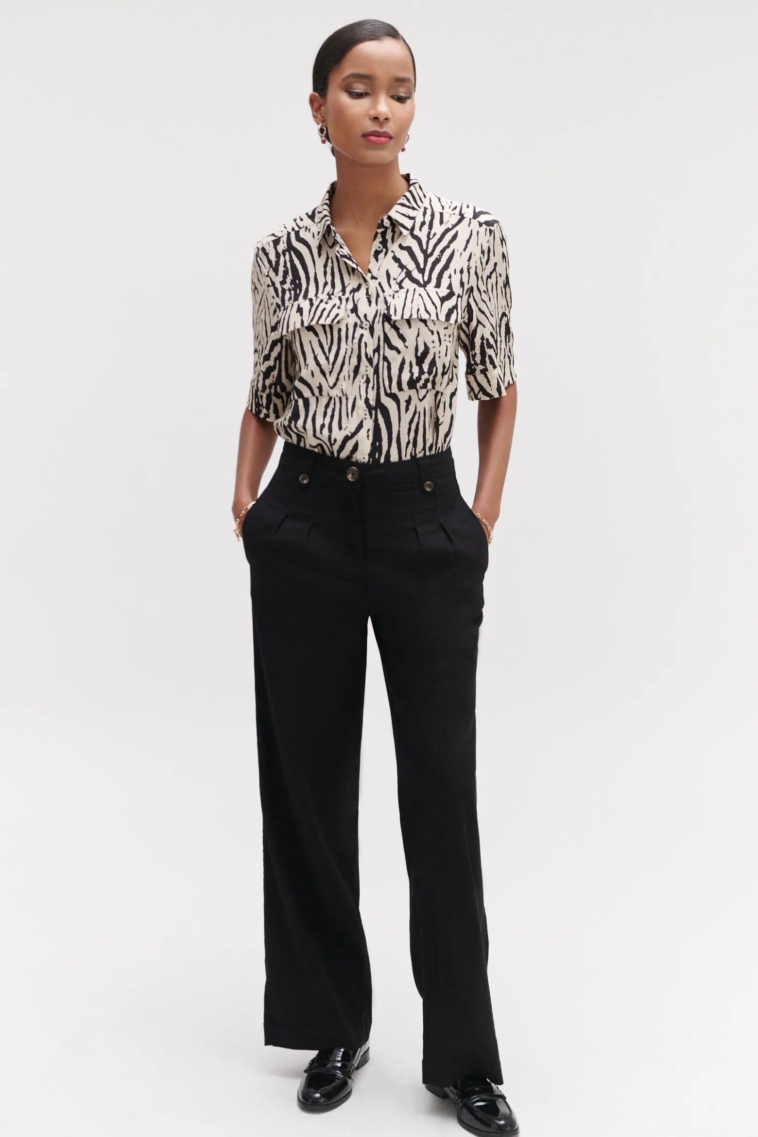 Pantalon Porter Noir Femme*CAROLL Discount