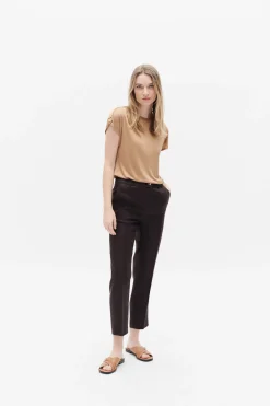 Pantalon Randy Marron Fonce Femme*CAROLL Cheap