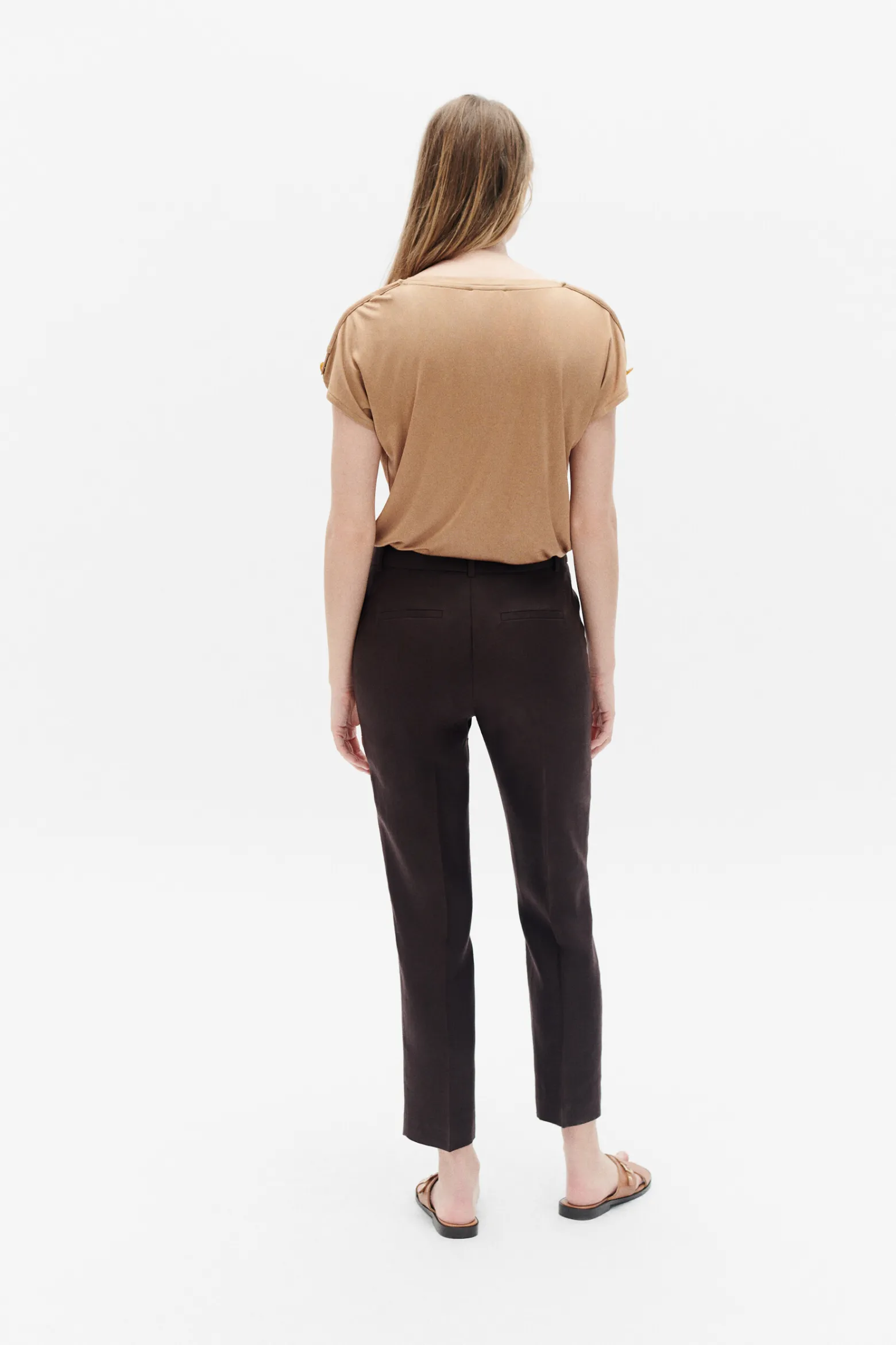 Pantalon Randy Marron Fonce Femme*CAROLL Cheap