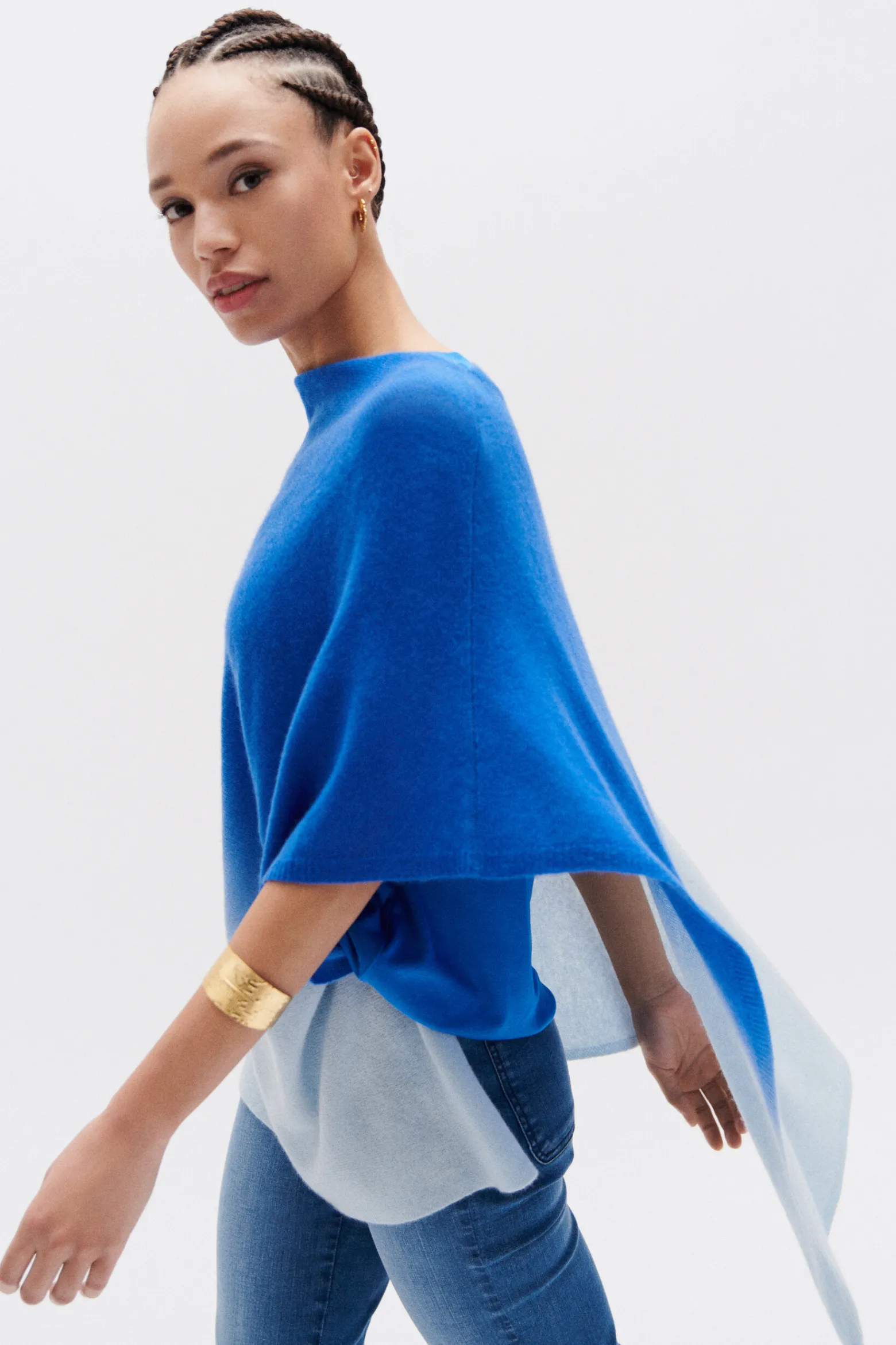 Poncho Baltidye Bleu Femme*CAROLL Clearance