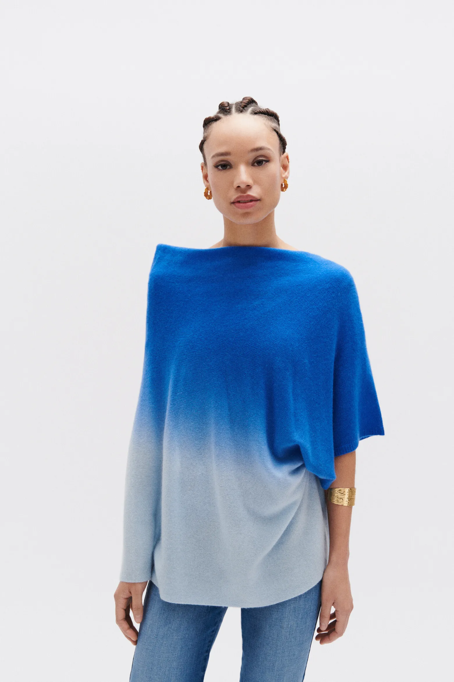 Poncho Baltidye Bleu Femme*CAROLL Clearance