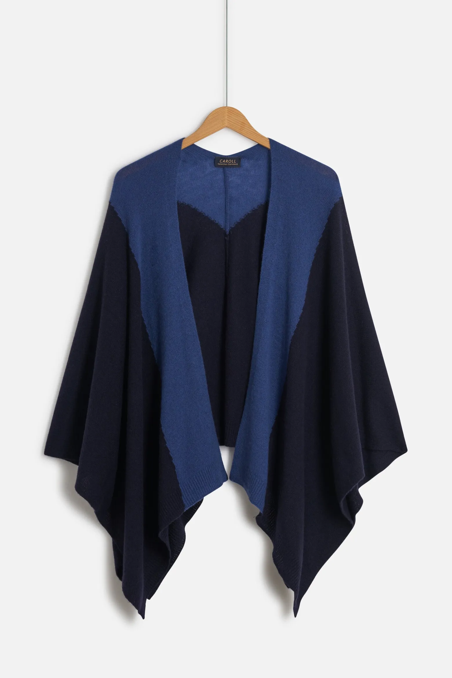 Poncho Charles B 100% Cachemire Bleu Marine Femme*CAROLL Cheap