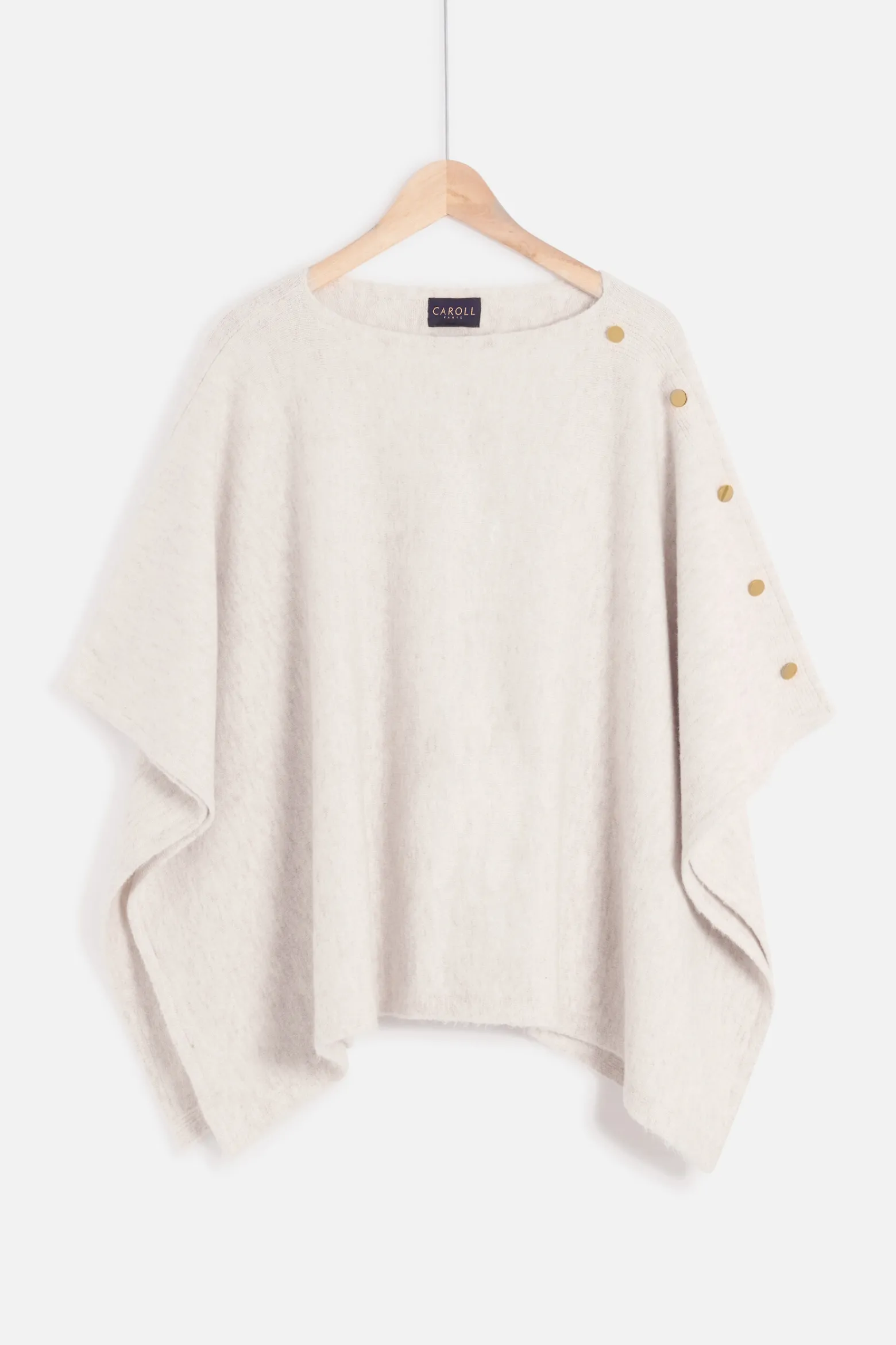 Poncho Lisa B Beige Femme*CAROLL Cheap