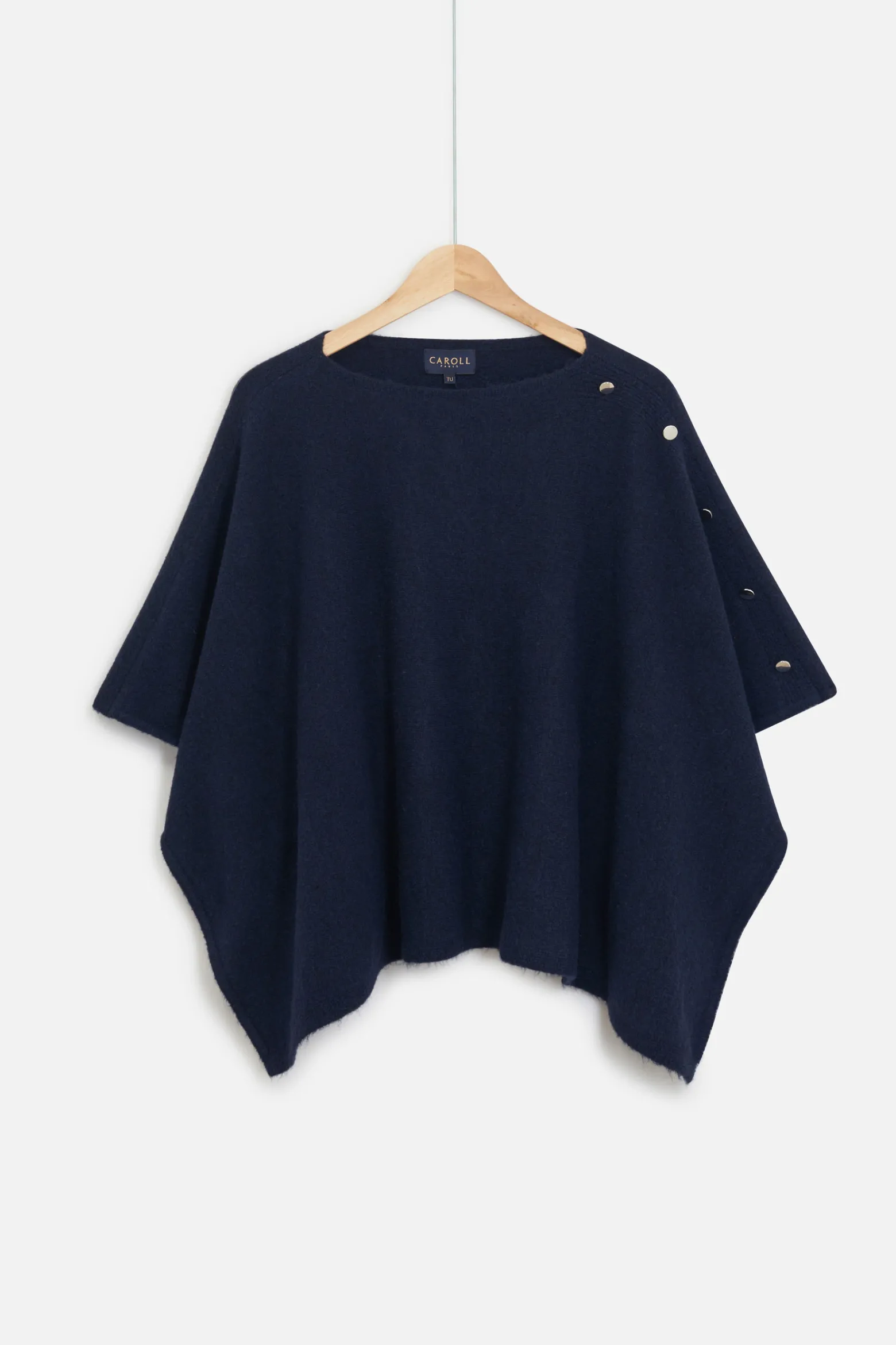Poncho Lisa B Bleu Marine Femme*CAROLL Fashion
