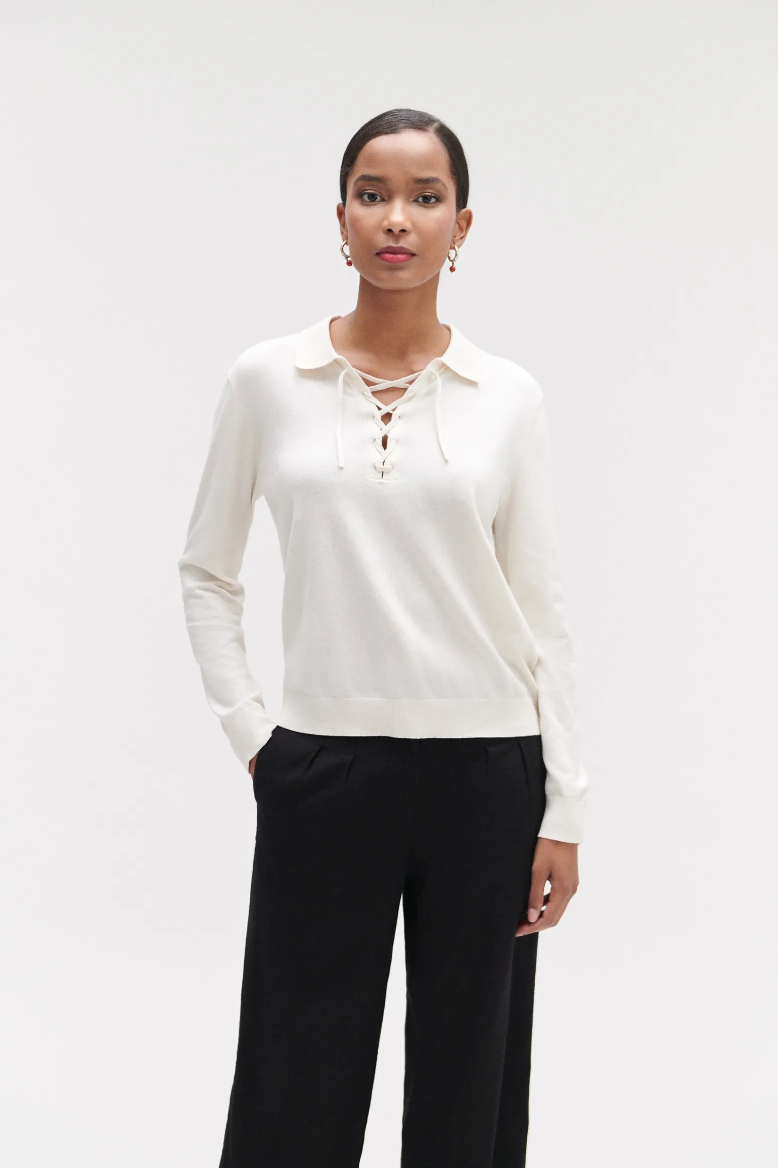 Pull Arthur Col Polo Lace Femme*CAROLL Discount