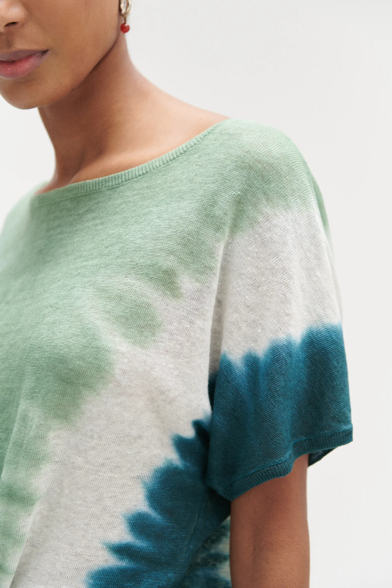 Pull Elio 100% Lin A Manches Courtes Femme*CAROLL Flash Sale
