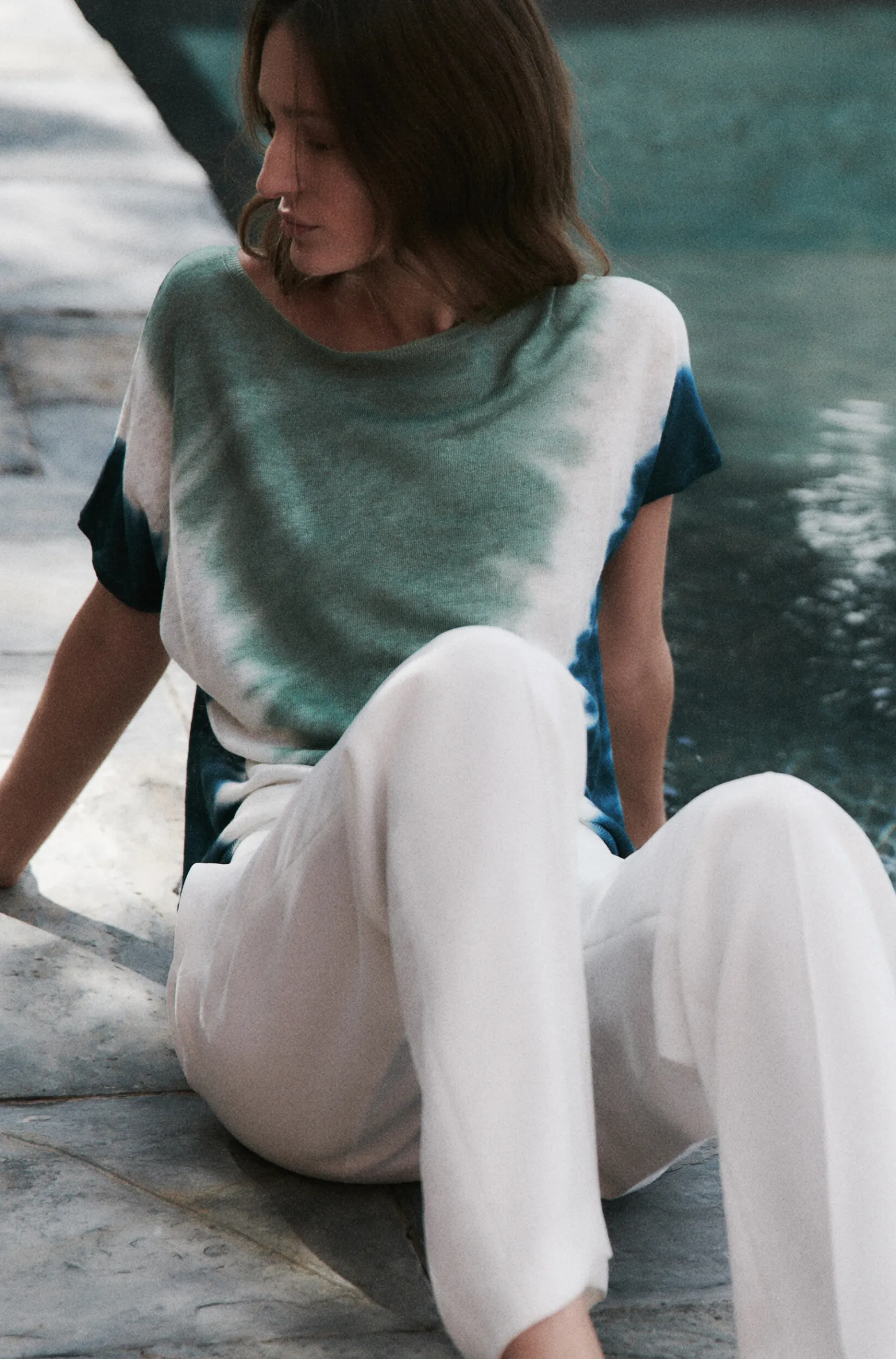 Pull Elio 100% Lin A Manches Courtes Femme*CAROLL Flash Sale